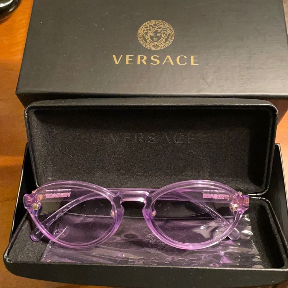 New vintage purple Versace glasses